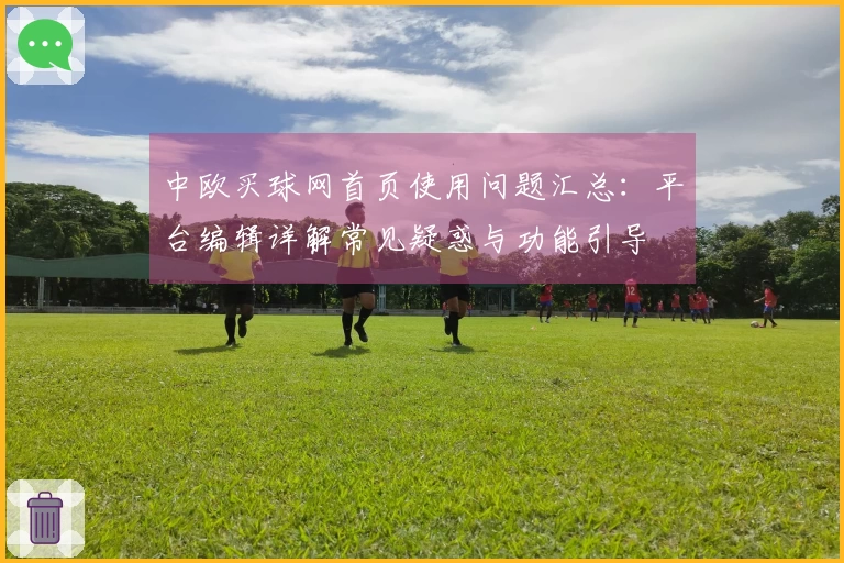 中欧买球网首页使用问题汇总：平台编辑详解常见疑惑与功能引导
